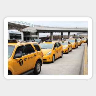 Big Yellow NY taxis Sticker